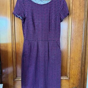 Boden navy and pink sunglasses printed Dress